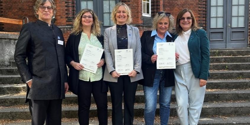 Von links: Prof. Dipl. Päd. Ludger Pesch, Maria-Elisabeth Scherer (sSL), Susanne Filenius (SL), Claudia Terré (Elternbegleitung), Referentin Britta Papenguth-Grammerstorf
