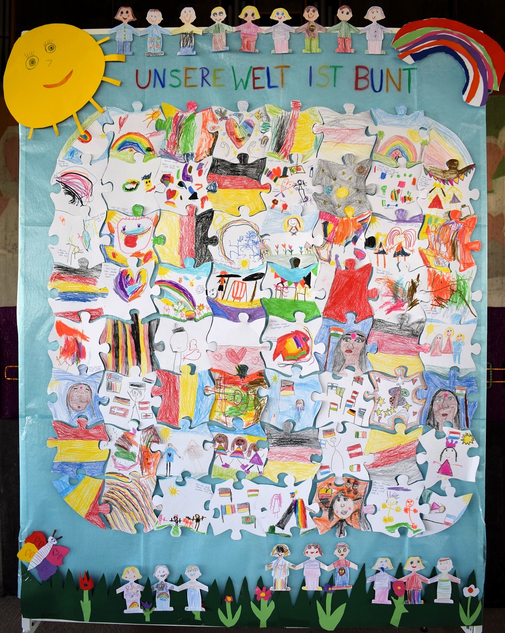 Unsere Welt ist bunt - das Motto für den Gottesdienst (c) Katholische KiTa gGmbH Saarland Unsere Welt ist bunt - das Motto für den Gottesdienst