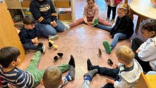 Alle Kinder hatten viel Freude an den süßen Küken