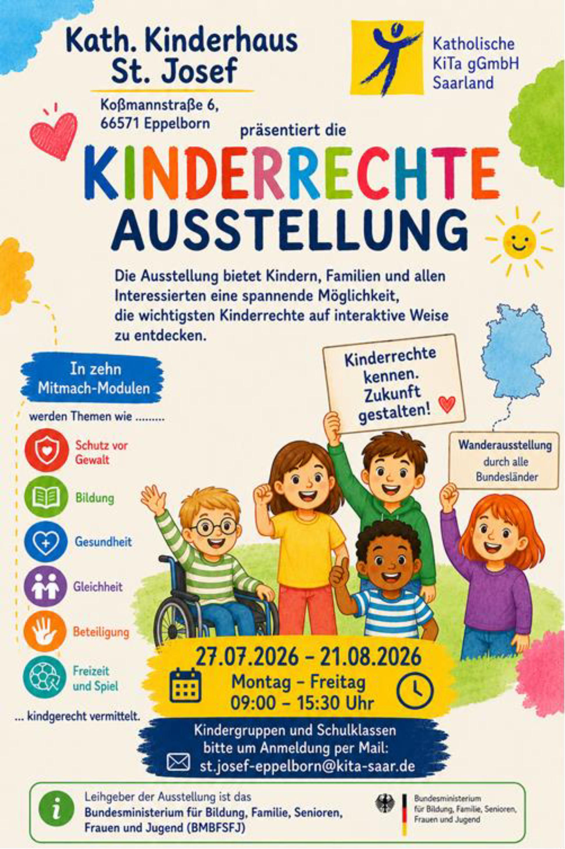 Kinderrechteausstellung Plakat_ (c) Katholische KiTa gGmbH Saarland Kinderrechteausstellung Plakat_