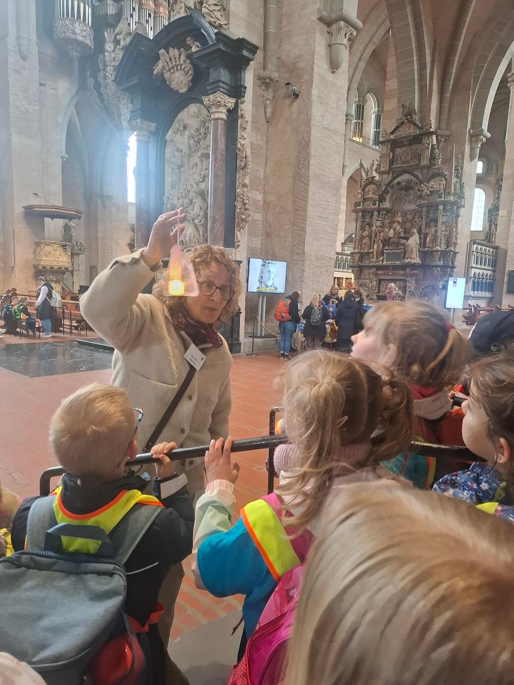 Die Vorschulkinder wurden von unserer Geschäftsführerin Frau Kost empfangen