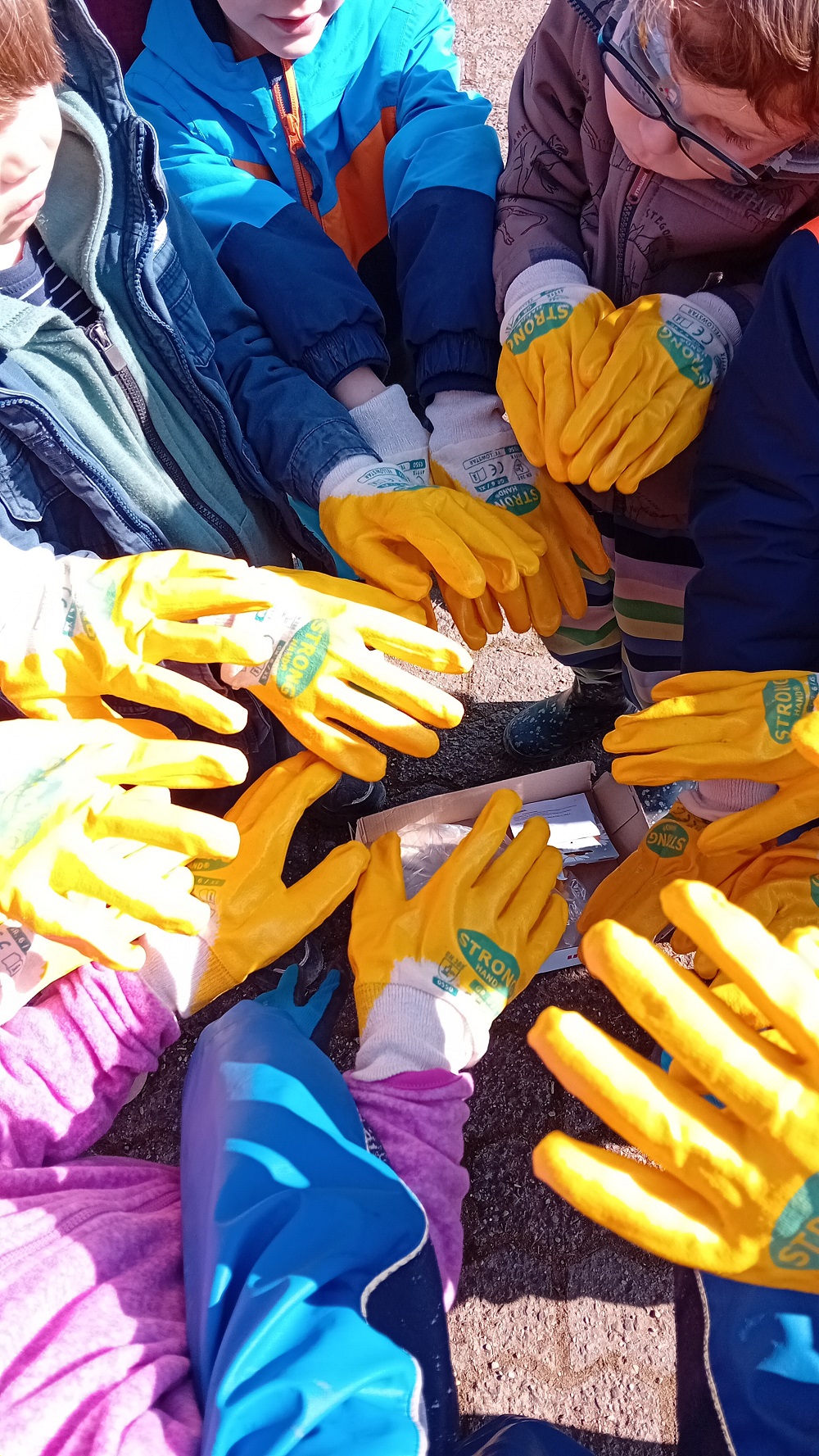 Gemeinsam als Team sammelten sie 3 Säcke voll Müll