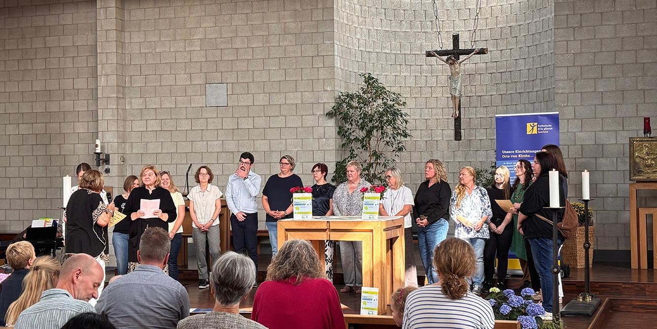 Der Tag startete mit einem Wortgottesdienst (c) Katholische KiTa Saarland gGmbH Der Tag startete mit einem Wortgottesdienst