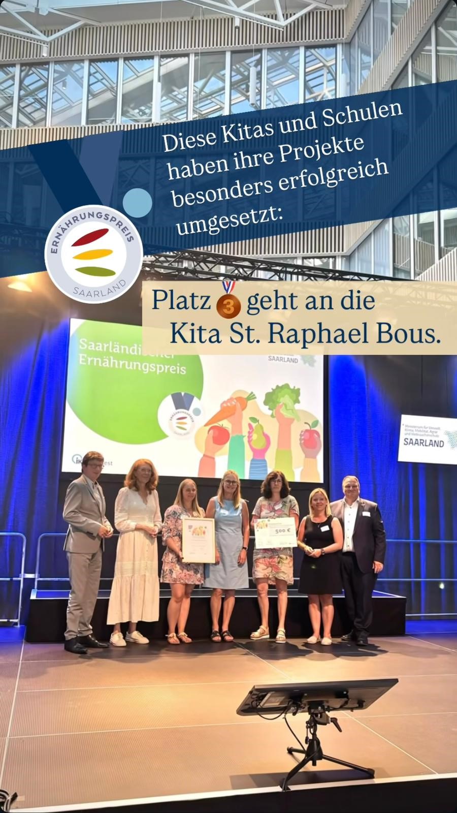 Die Kita St. Raphael Bous konnte sich den 3. Preis sichern.