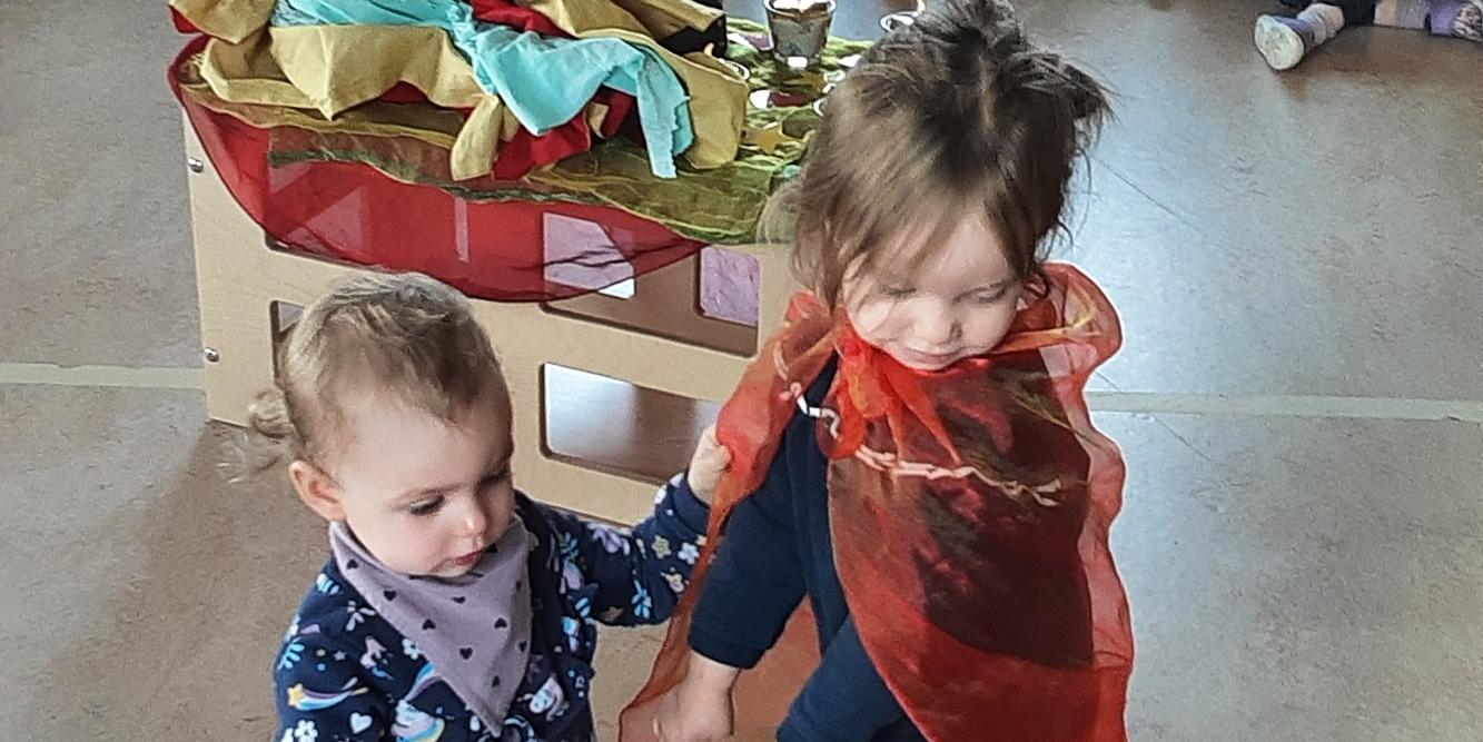 Die Kinder spielten auch selbst die Geschichte nach