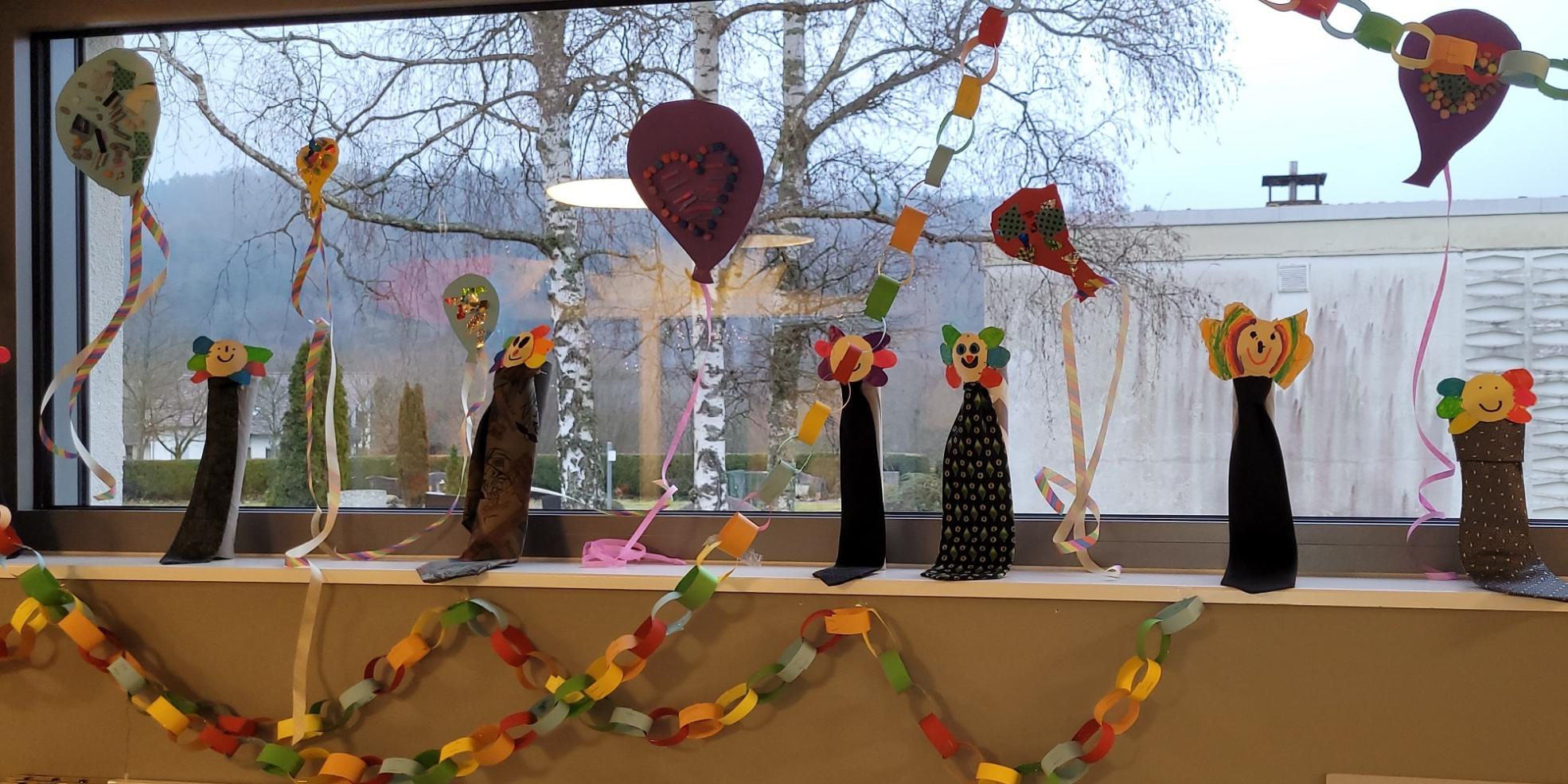 Nachhaltige Dekoration schmückte die Kita