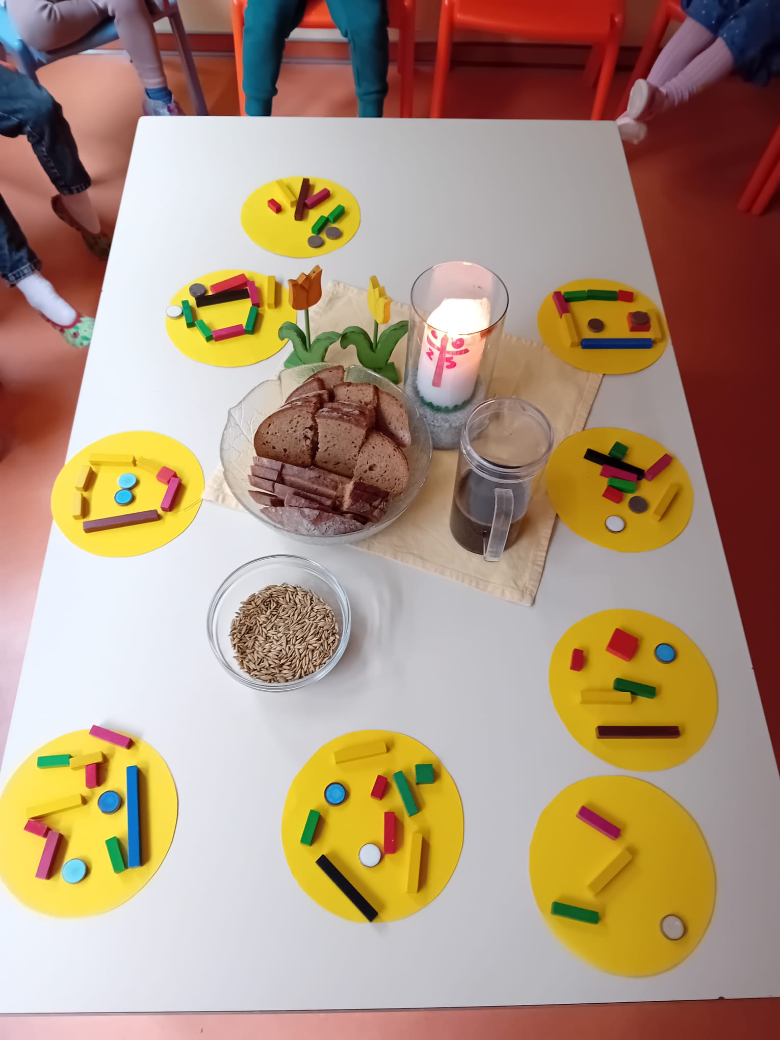 Ein Highlight war das Nachstellen des letzten Abendmahls (c) Katholische KiTa Saarland gGmbH Ein Highlight war das Nachstellen des letzten Abendmahls