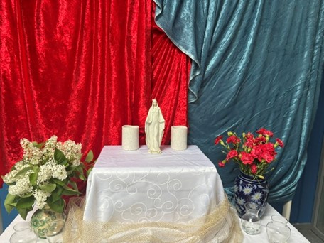 Der Marienaltar in der kath. Kita St. Elisabeth in Sulzbach