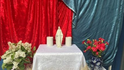 Der Marienaltar in der kath. Kita St. Elisabeth in Sulzbach