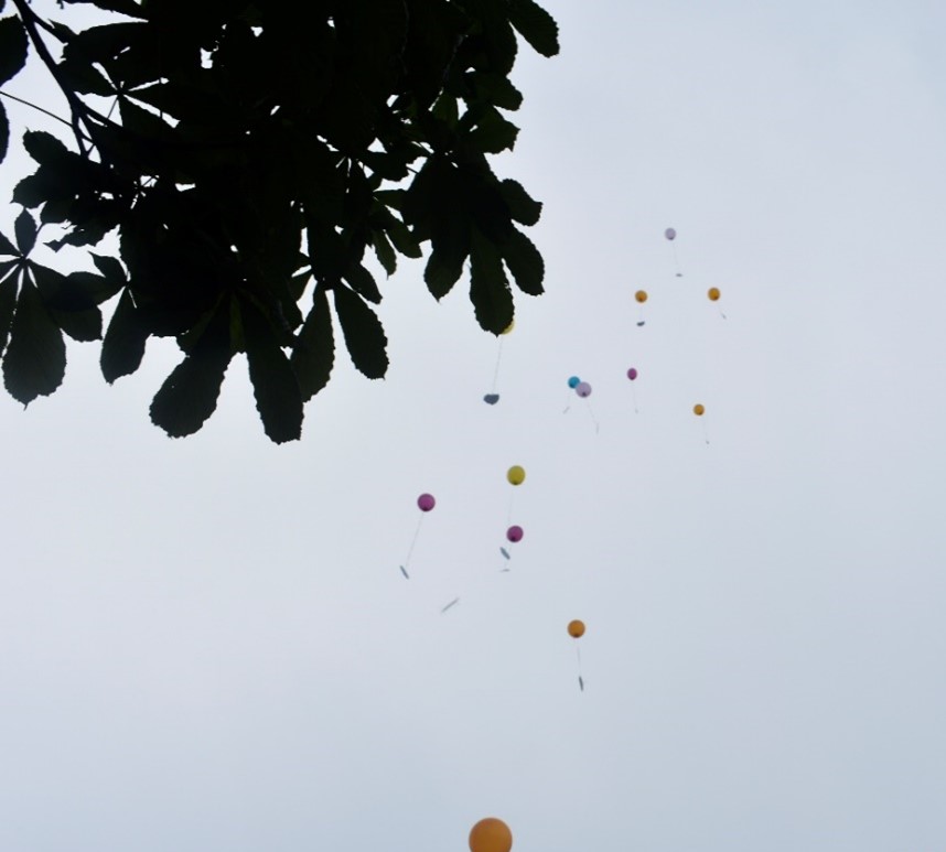 Alle Kinder ließen Ballons in den Himmel steigen (c) Katholische KiTa gGmbH Saarland Alle Kinder ließen Ballons in den Himmel steigen